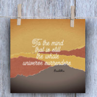 positive Buddha zen quote torn paper art