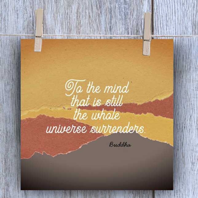  positive Buddha zen quote torn paper art  Poster (Creator Uploaded)