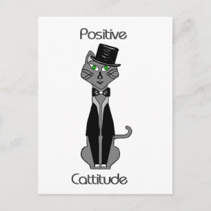 Positive Cattitude Postcard