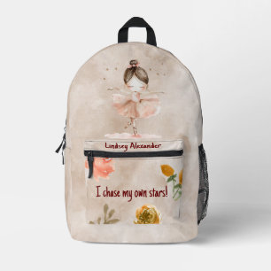 Positive Custom Girls' Ballerina Printed Backpack