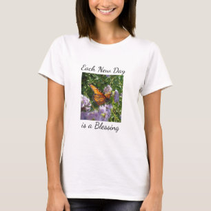 Positive Day Blessings Colourful Monarch Butterfly T-Shirt