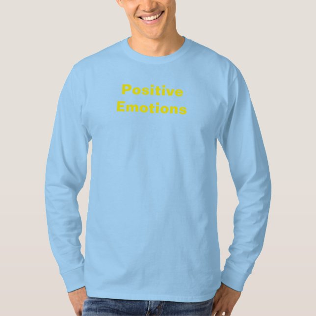 Positive Emotions Long Sleeve Turquoise T-shirt (Front)