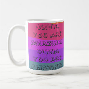 Positive Encouraging Cartoon Text Colourful Coffee Mug