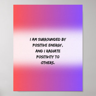 positive energy -  Motivational Quote Poster
