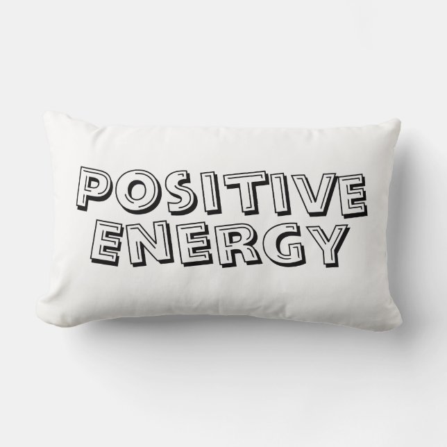 Positive Energy Throw Pillow (Front)
