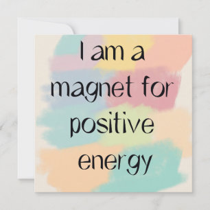 Positive Energy Watercolor Quote Art Card
