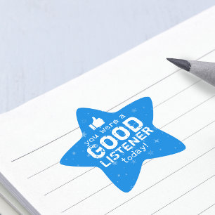 Positive Feedback Good Listener Teacher Star Sticker