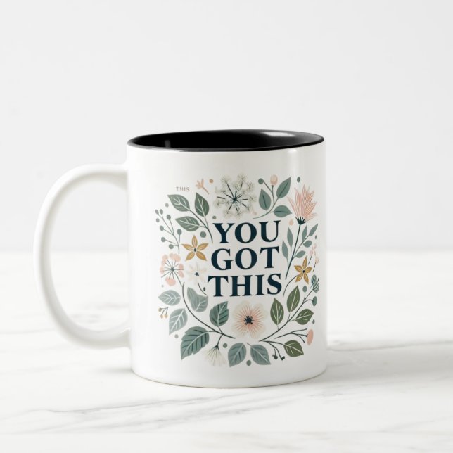 Positive Floral Mug (Left)