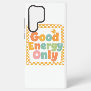 Positive "Good Energy Only" Chequered Frame Samsung Galaxy Case