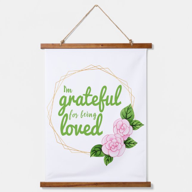 positive good vibes quotes for self acceptance hanging tapestry (Front)