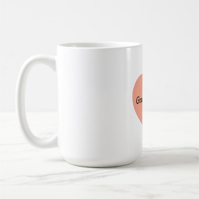 Positive Grateful Heart Quote Design Coffee Mug (Left)