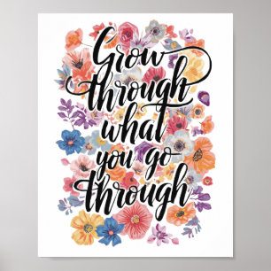 Positive Growth and Motivation Typography Poster