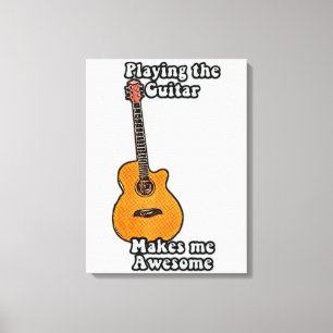 positive guitar quote for guitar players canvas print
