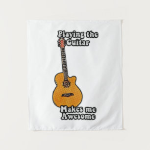 positive guitar quote for guitar players tapestry