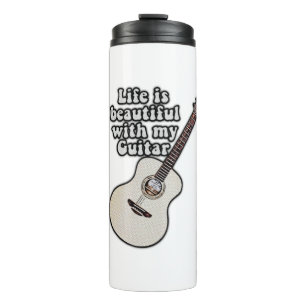 positive guitar sayings for guitar players thermal tumbler