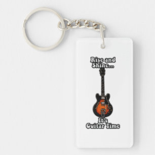 positive guitar words for guitar players key ring
