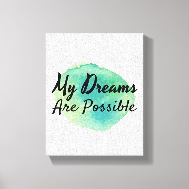 positive inspirational vibes for self acceptance canvas print (Front)
