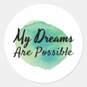 positive inspirational vibes for self acceptance classic round sticker