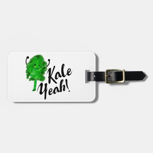 Positive Kale Pun - Kale Yeah! Luggage Tag (Front Horizontal)