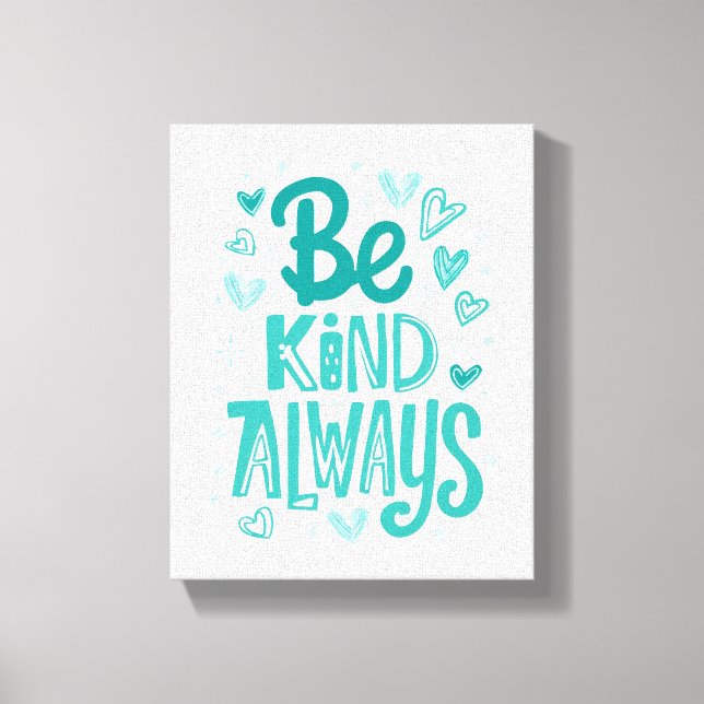 Positive Kindness Matters Typography Canvas Print (Front)
