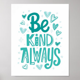 Positive Kindness Matters Typography Poster
