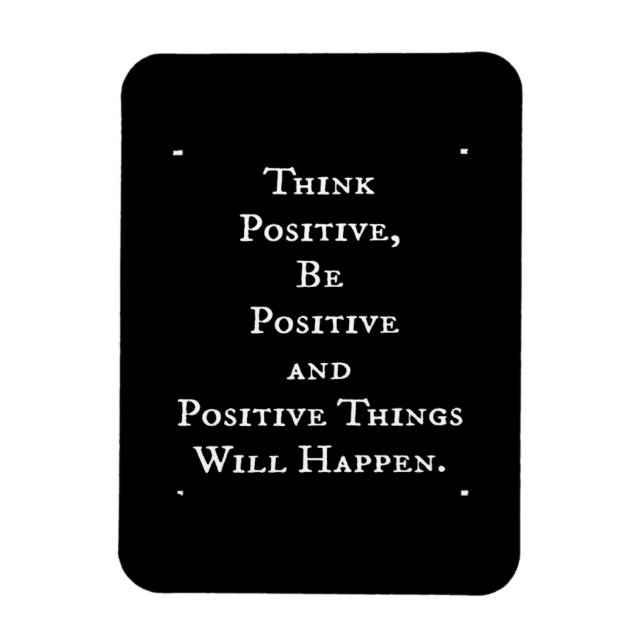 POSITIVE LIFE MOTIVATIONAL QUOTES THINK ACT MOTTO MAGNET (Vertical)