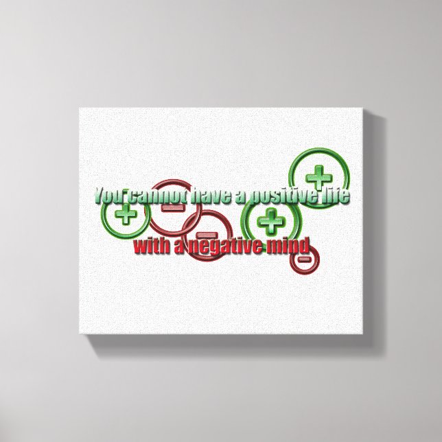 Positive Life Negative Mind Canvas Print (Front)