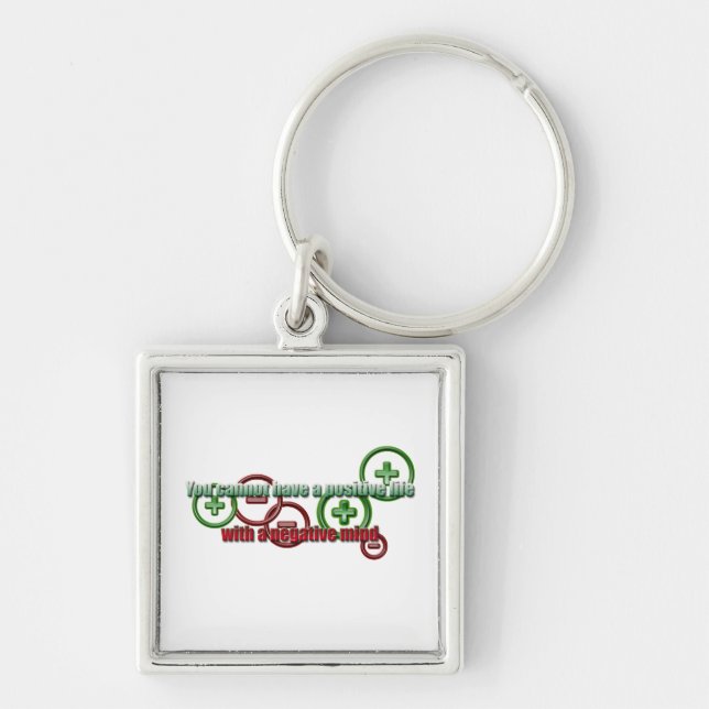 Positive Life Negative Mind Key Ring (Front)