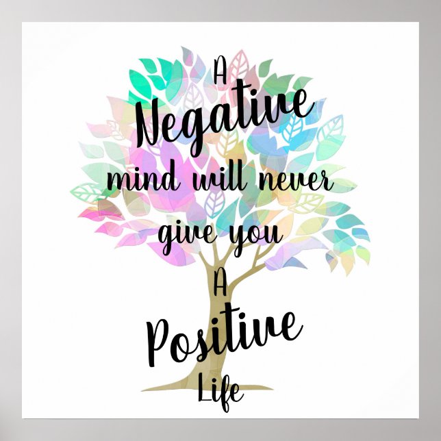 Positive Life Quote Poster (Front)