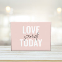  Positive Love Yourself Today Pastel Pink Quote 