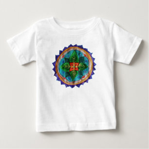 Positive mandala Baby Fine Jersey T-Shirt, White T-Shirt