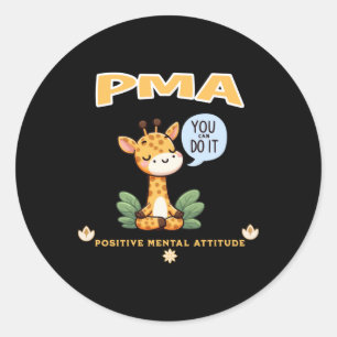 Positive Mental Attitude Giraffe Sticker