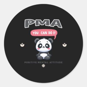 Positive Mental Attitude Panda Sticker