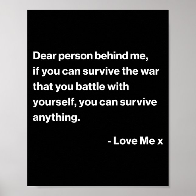 Positive Message You Can Survive Anything Poster (Front)