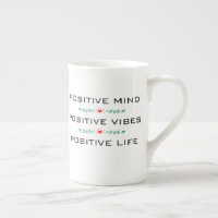 POSITIVE MIND, POSITIVE VIBES, POSITIVE LIFE MUG