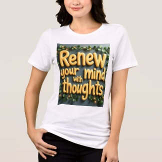 Positive Mindset Quote Decor with Leafy Lights Fra Tri-Blend Shirt