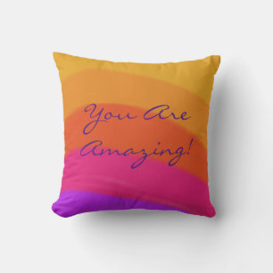 Positive Modern Rainbow Colourful Cushion