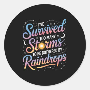 Positive Motivation Inspirational, I’ve Survived M Classic Round Sticker