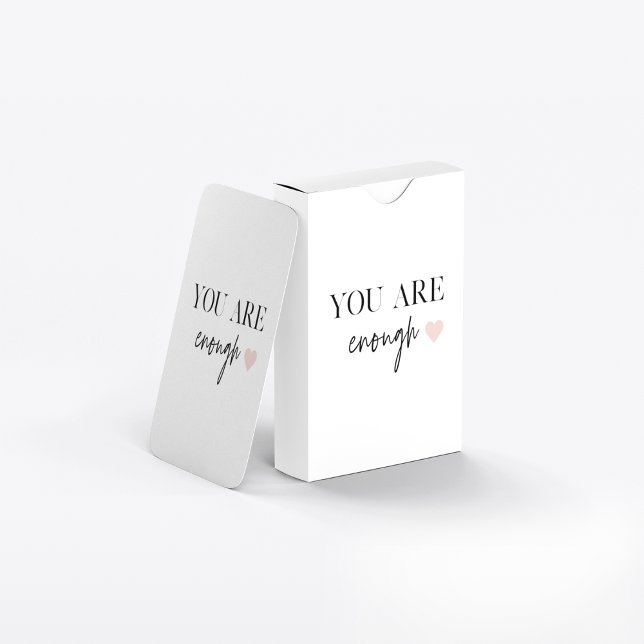 Positive Motivation You Are Enough Quote Playing Cards (Creator Uploaded)