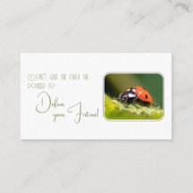 Positive motivational quote with little ladybug