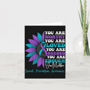 Positive Motivational Suower Prevention Awareness Card