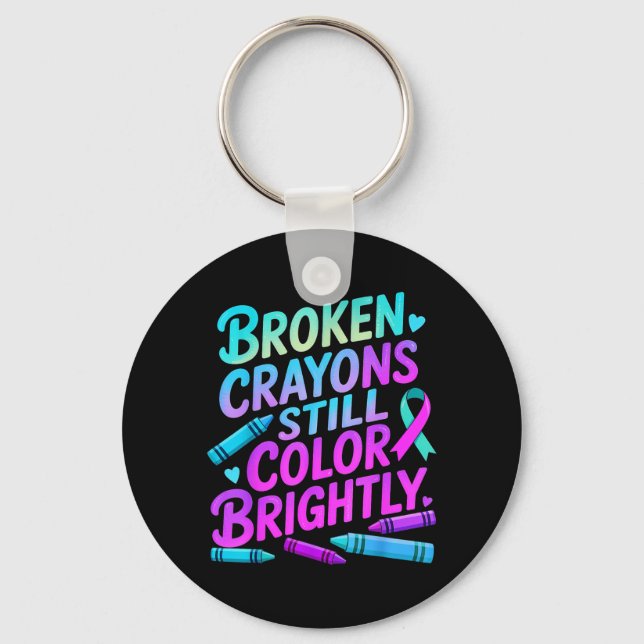 Positive Motivational Support Prevention Awareness Key Ring (Front)