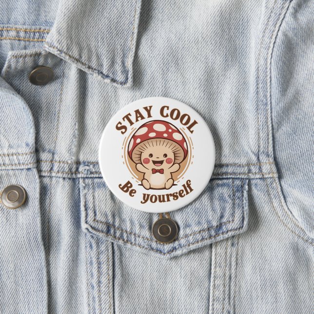 Positive Mushroom 7.5 Cm Round Badge (In Situ)