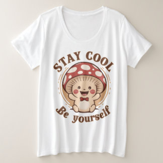 Positive Mushroom Plus Size T-Shirt