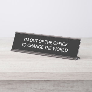Positive Office Attitude Executive Desk Name Plate