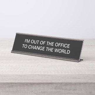 Positive Office Attitude Executive Desk Name Plate