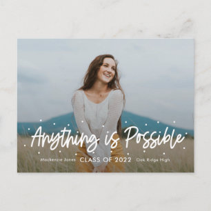 Positive Outlook EDITABLE COLOR Graduation Postcar Postcard