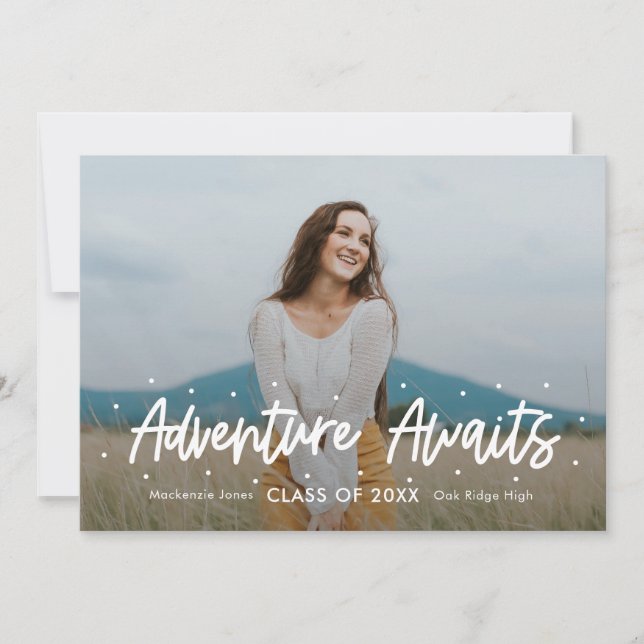 Positive Outlook Editable Colour Graduation Invitation (Front)