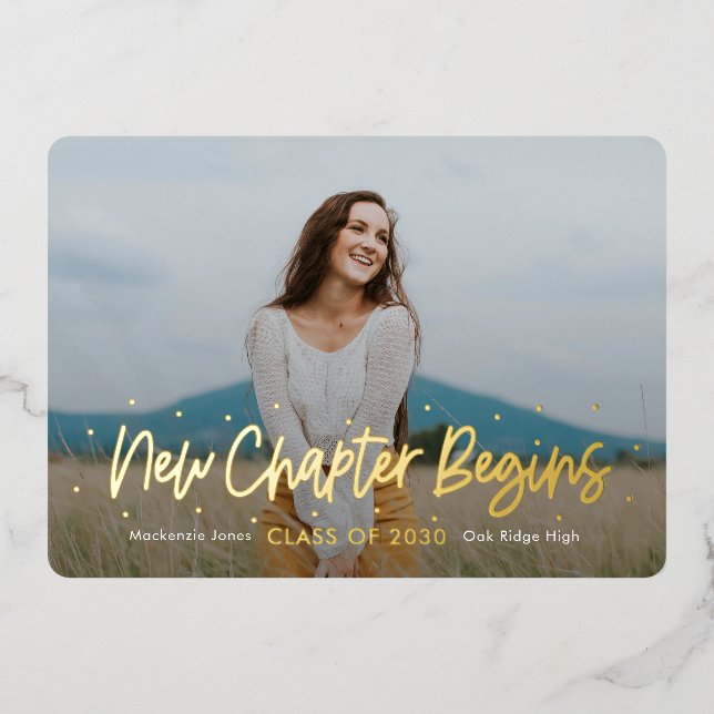 Positive Outlook Foil Graduation Invitation Foil I (Front)