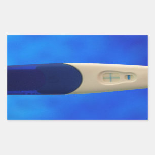 Positive Pregnancy Test Rectangular Sticker